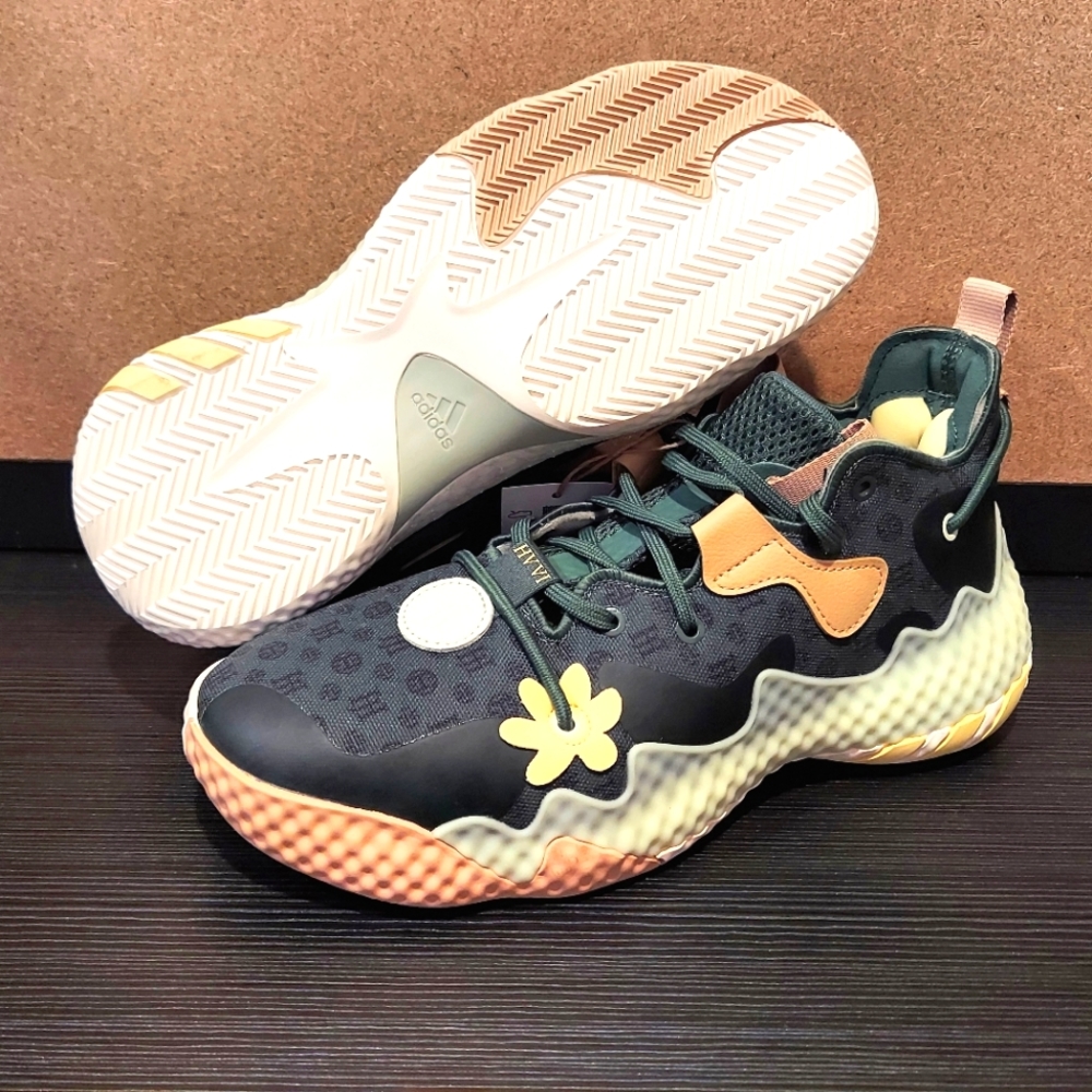 Adidas Harden Vol 6 Green Oxide Yellow Sneakers GV7058 Mens Size 7 /Women Sz 8.5